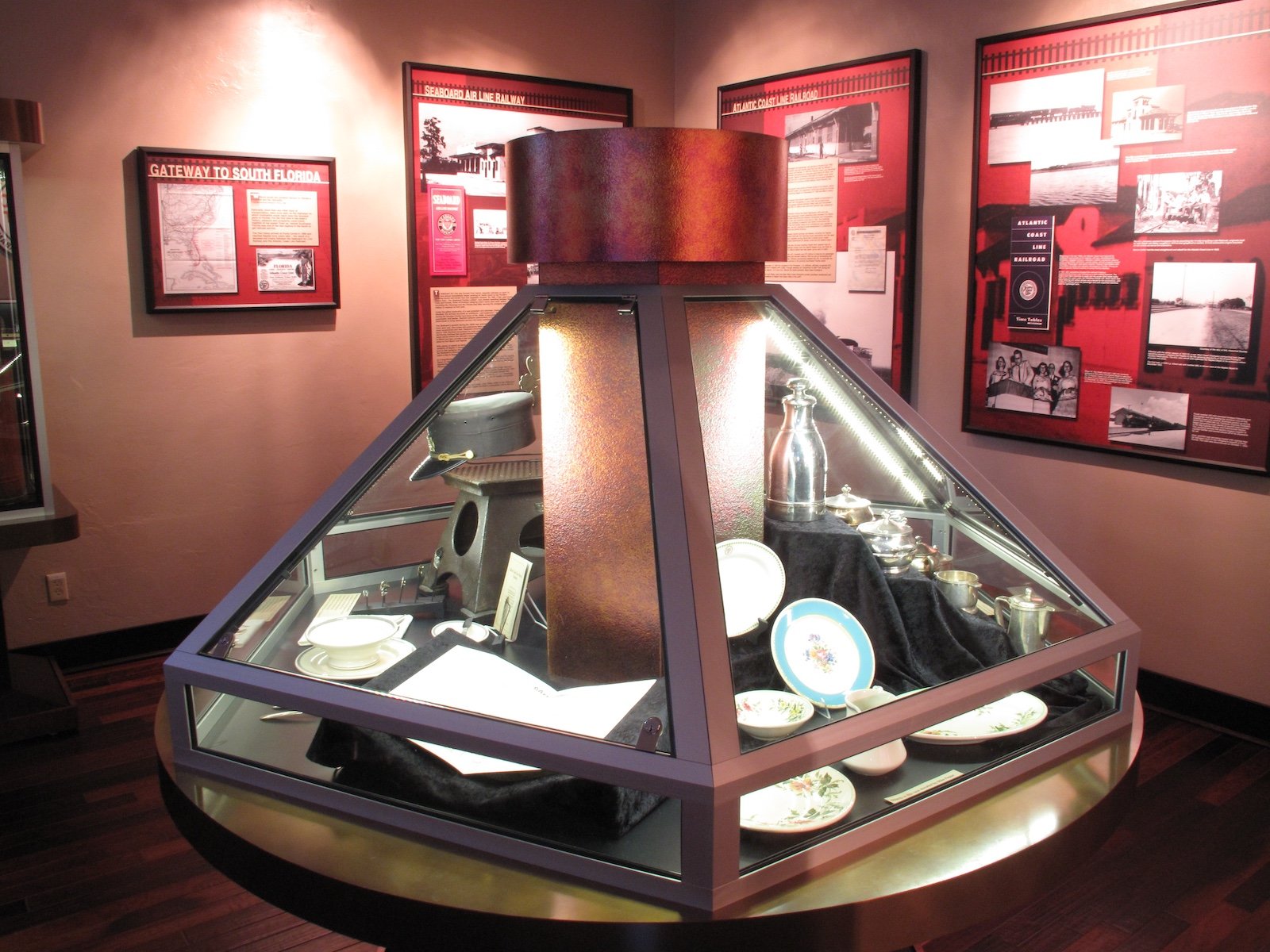 Naples Depot Museum exhibit installation